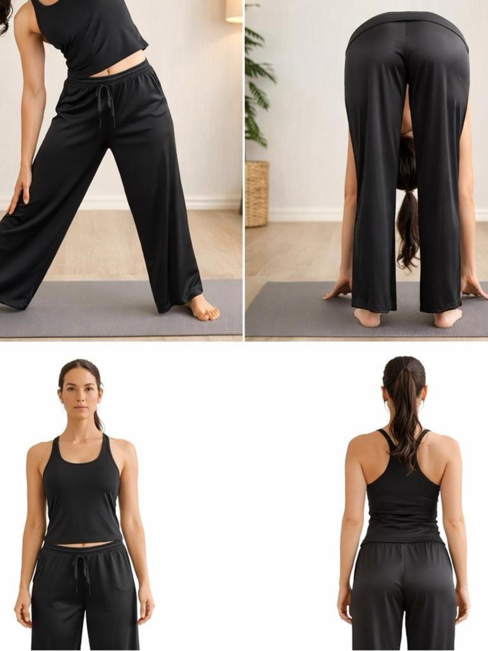 Nike Black Wide-Leg Yoga Pants